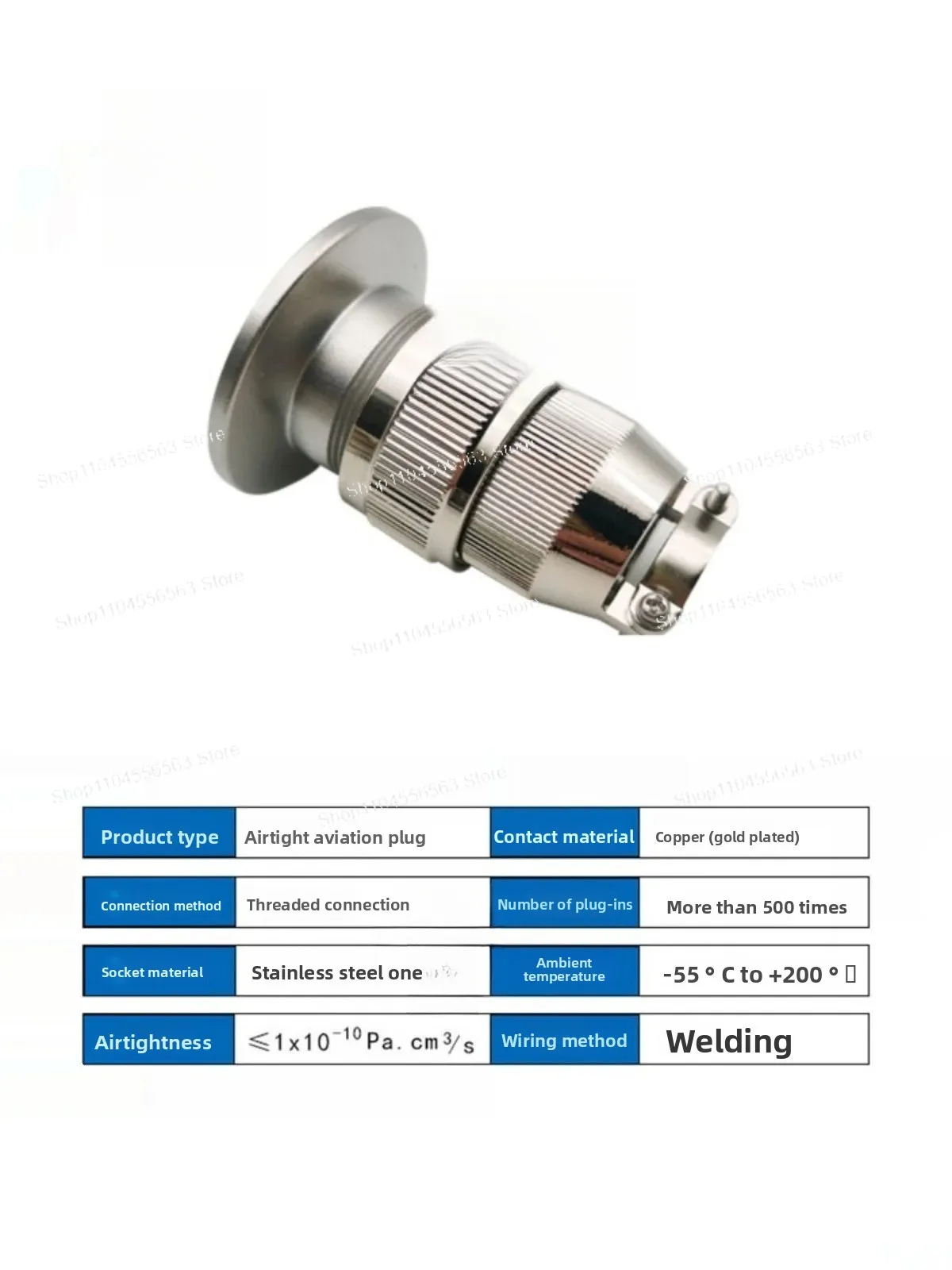 304 Stainless Steel Aviation Plug KF16/25/40 Vacuum Hermetic Glass Sintered Feedthrough Connector