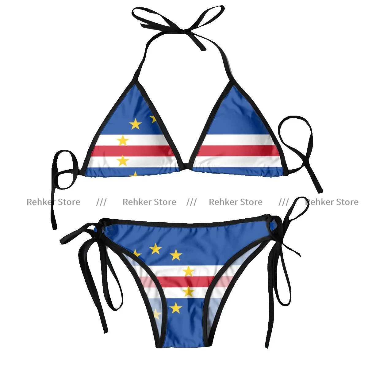 

Sexy Bikini Women Swimsuit Two Piece Swimwear Cape Verde Flag Bathing Suit Beachwear