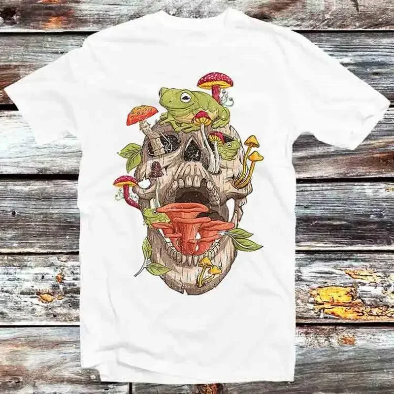 Frog Toad Sugar Skull Magic Mushroom T Shirt B1155