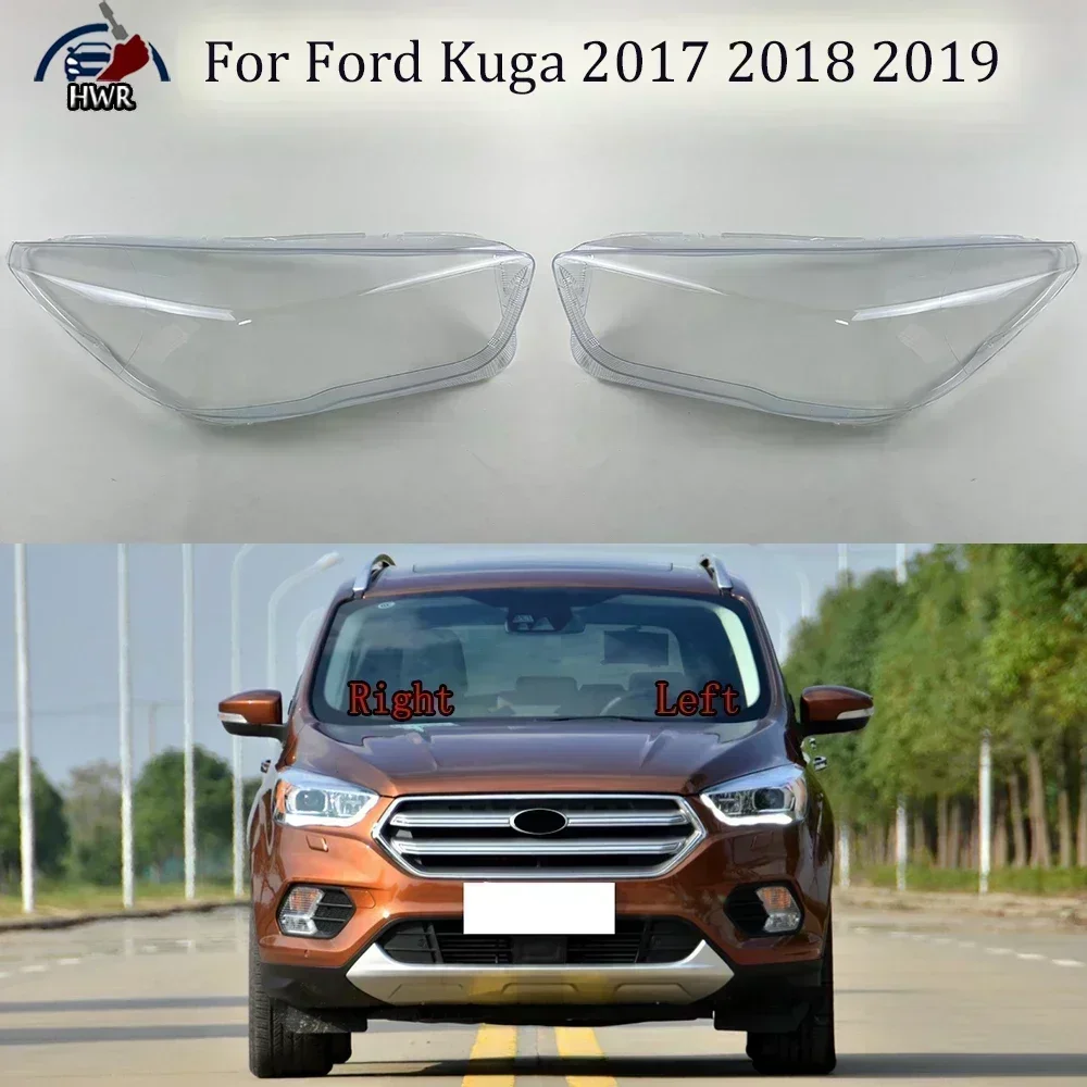 

Front Headlamp Lens Cover Headlights Glass shade Lampshade Replace Original Transparent Lamp Shell For Ford Kuga 2017 2018 2019
