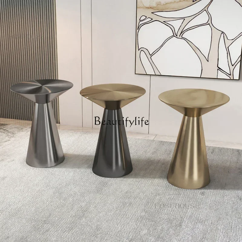 LXNordic الفولاذ المقاوم للصدأ طاولات القهوة لغرفة المعيشة الإيطالية الحد الأدنى ضوء الفاخرة أريكة طاولات جانبية الإبداعية طاولات الزاوية المستديرة