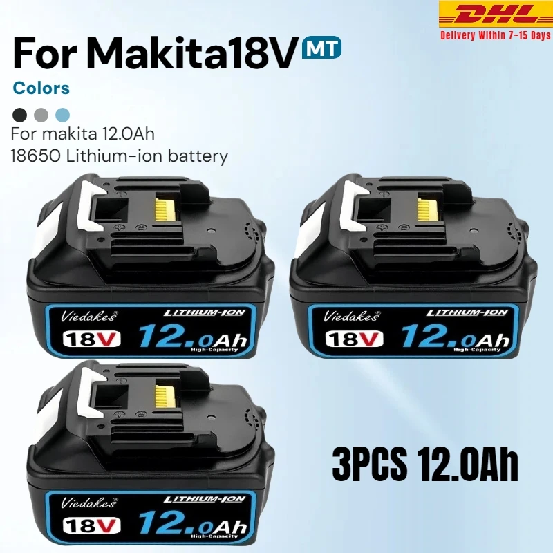 

Высокопроизводительная аккумуляторная батарея 18В 12.0Ач, безопасная и долговечная, для электроинструментов Makita DGA404, DTW700, DHR202, DJV182, DDF487