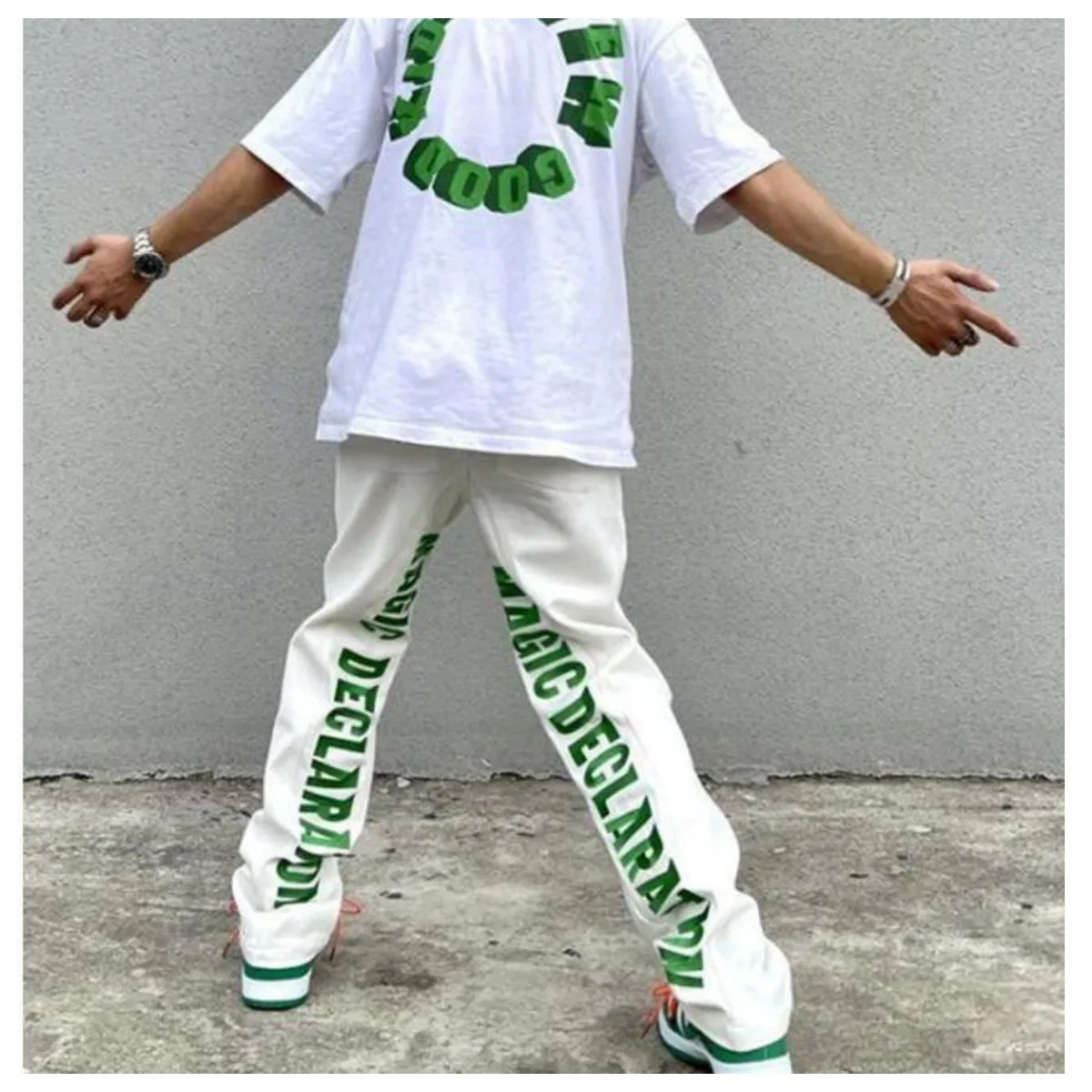 

White Jeans Baggy Pants Embroidered Streetwear Men Women's Woman Hip Hop Trousers Man Casual Y2k Jean Trendyol Tendance Men's