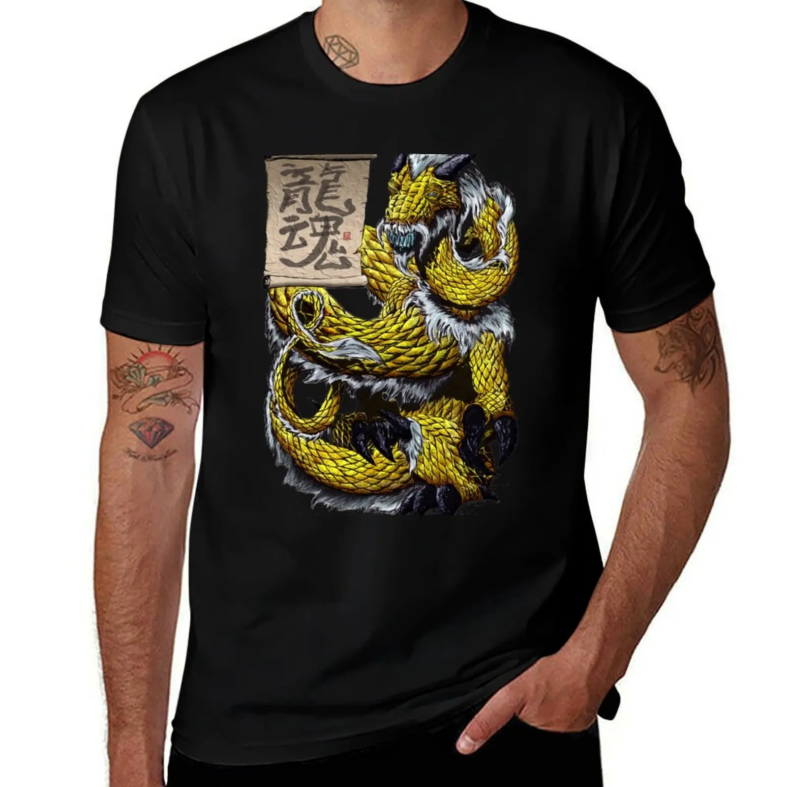

Spirit the for cotton 100% luxury high quality shirt of man brand Dragon T-Shirt t man cotton man 100 percent t shirts t shirts