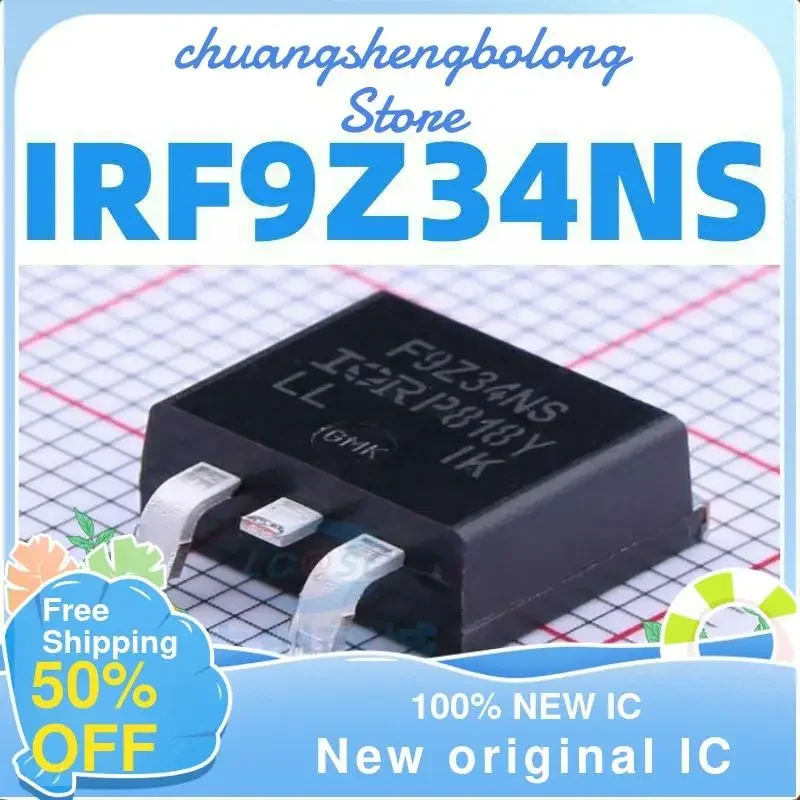 20PCS  IRF9Z34NS TO-263-3  -55V/-19A MOSFE New original IC