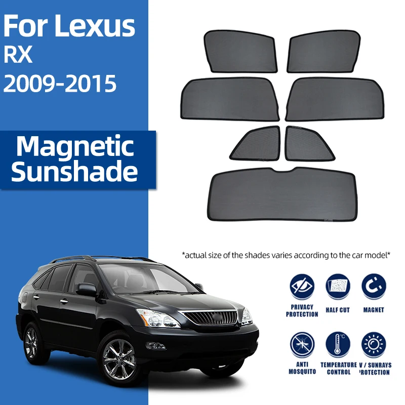 For Lexus RX AL10 350 450h 2010-2015 Magnetic Car Sunshade Shield Front Windshield Curtain Rear Baby Side Window Sun Shade Visor