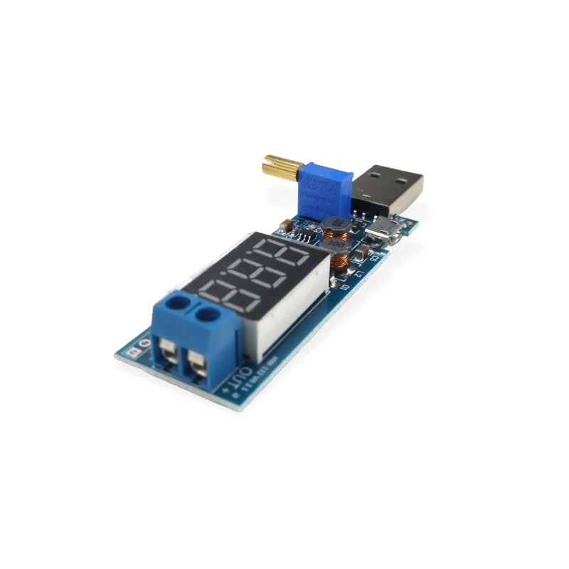 DC-DC Boost Buck Converter Module 5V/12V to 1.2V-24V Adjustable with Digital Display USB/Micro USB Input Low Power Supply Board