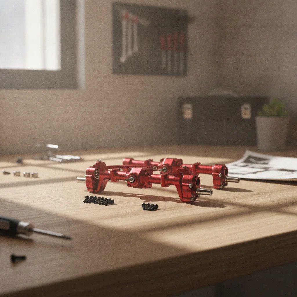 front-and-rear-axles-cnc-machined-complete-axle-assembly-rc-axle-with-gears-metal-lightweight-for-hobbyists-drivetrain-upgrade