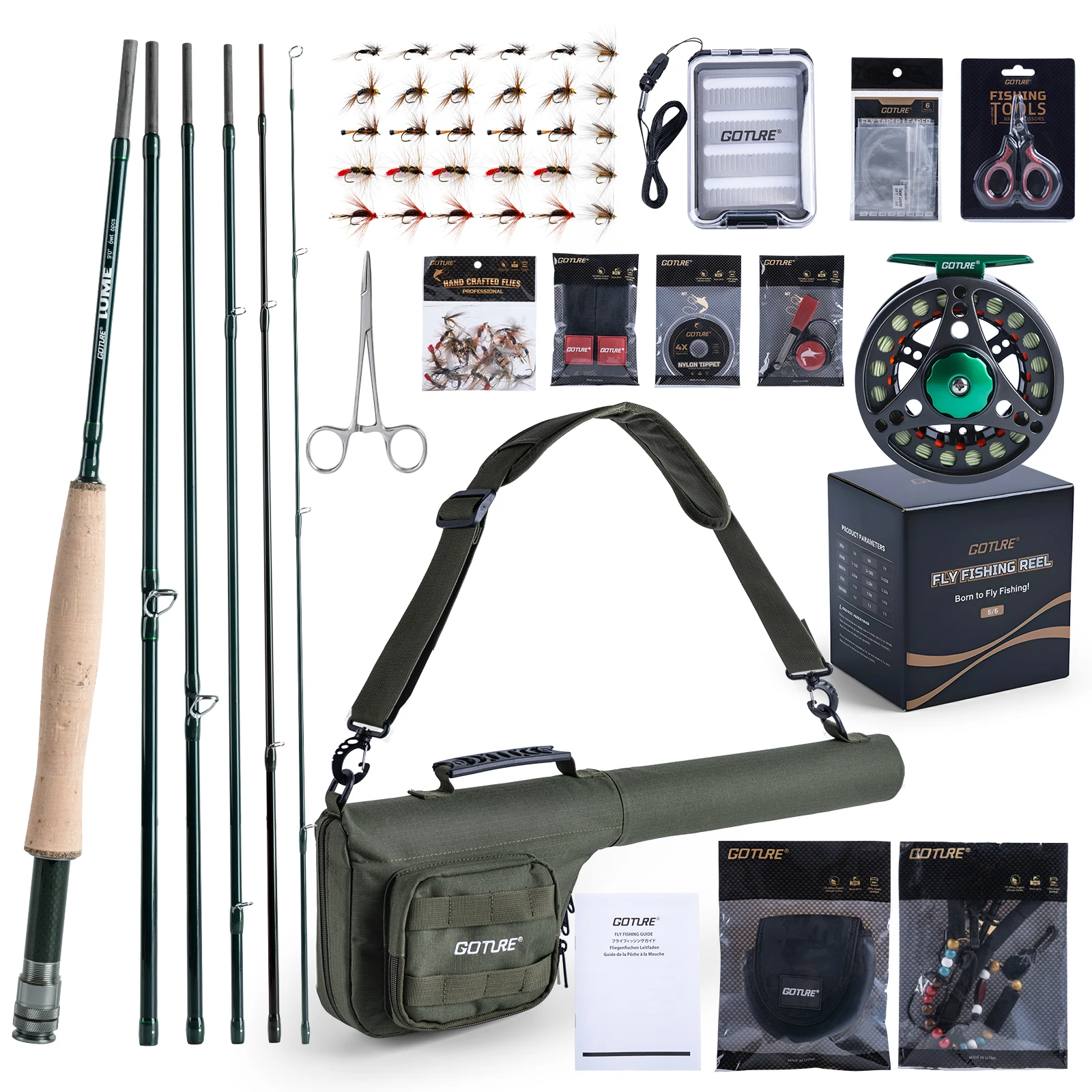 Goture Fly Fishing Rod and Reel Combo with Fly Rod & Gear Case