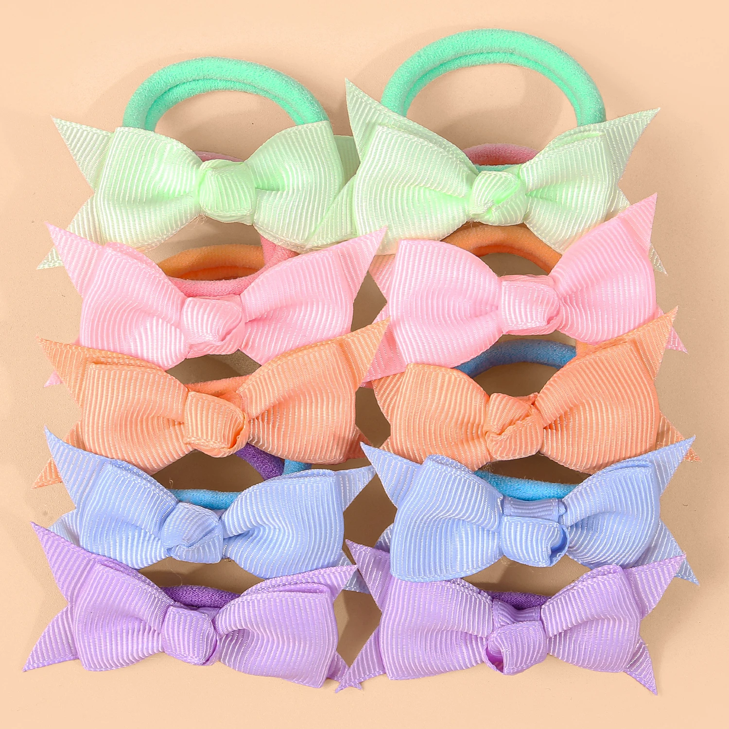 10/40 stücke Band Schwalbenschwanz Bogen Haar Seil Für Mädchen Nette Elastische Nylon Haar Krawatten Für Kinder Frauen Pferdeschwanz Täglichen haar Zubehör – Detail 5