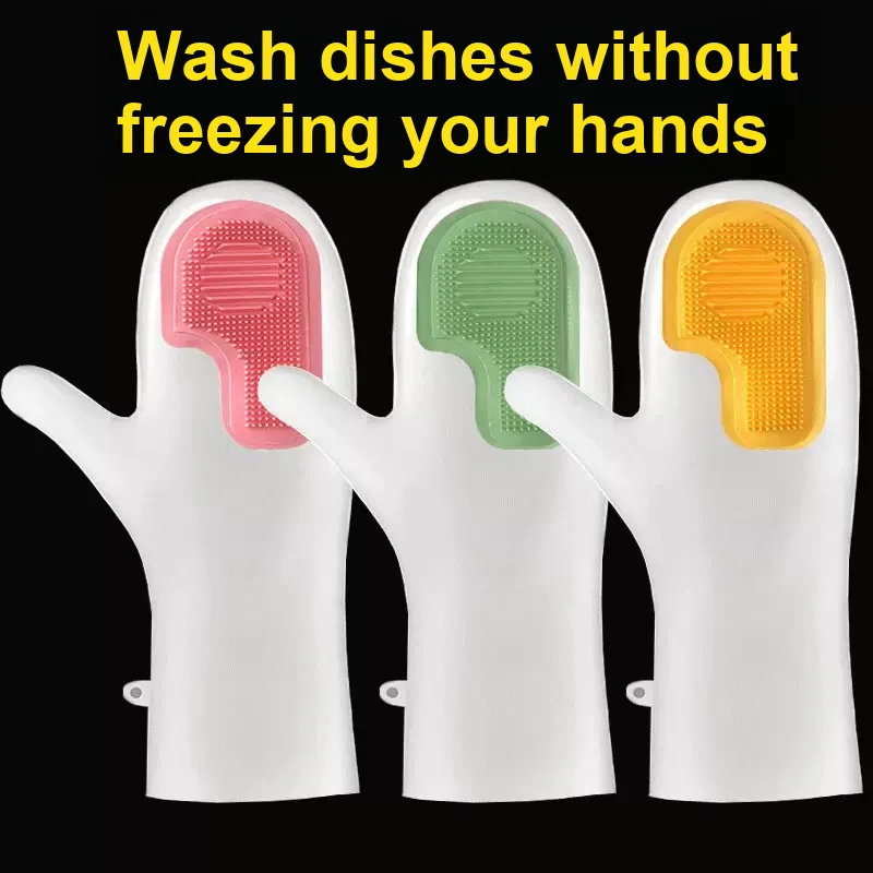 Dishwashing Cleaning Gloves Non Slip Water Resistant Latex Multipurpose for Kitchen Washing and Vegetable Cleaning