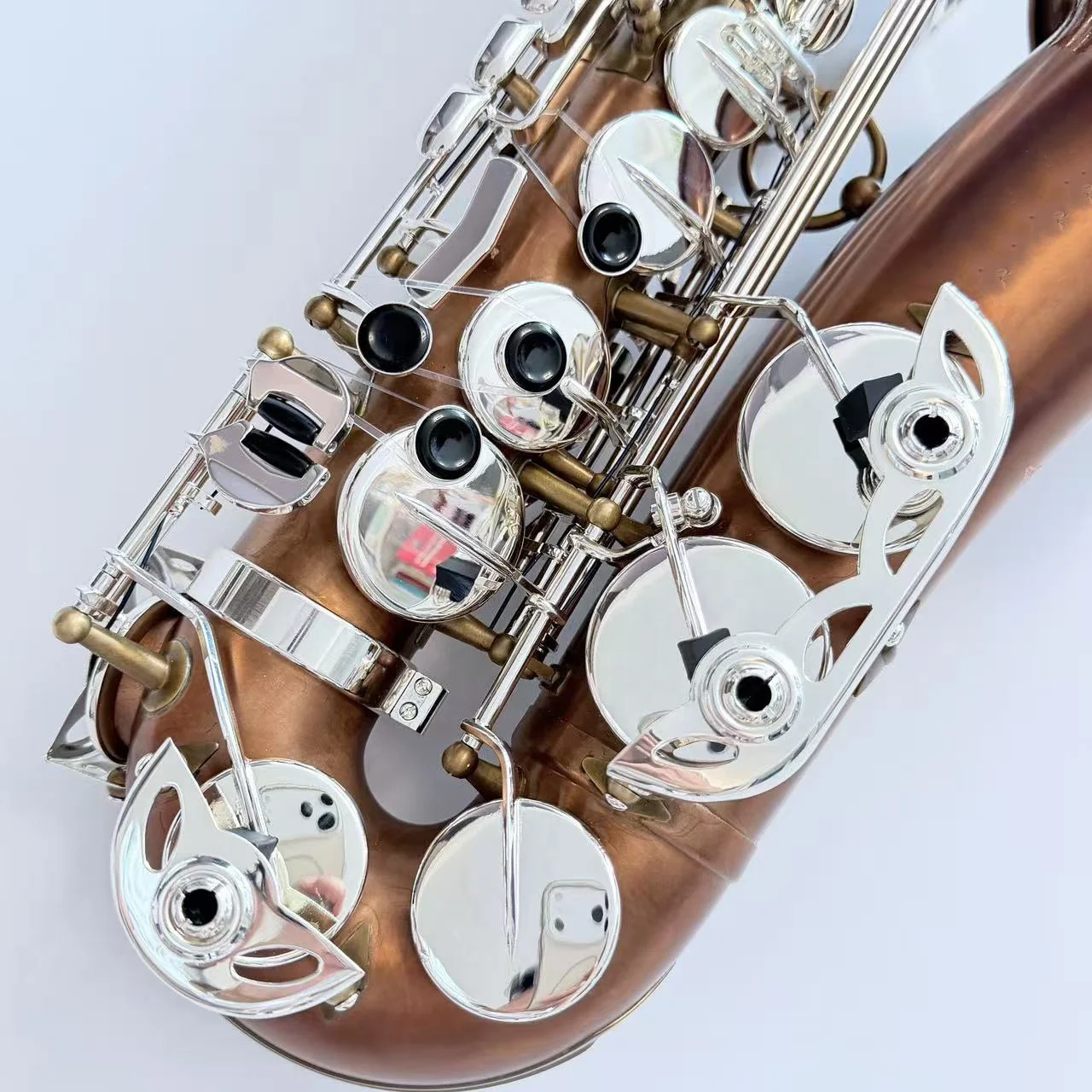 Professional Quality Saksofon Cooper Material Vintage Finishing Body Silver Plated F#key Alto Saxophone