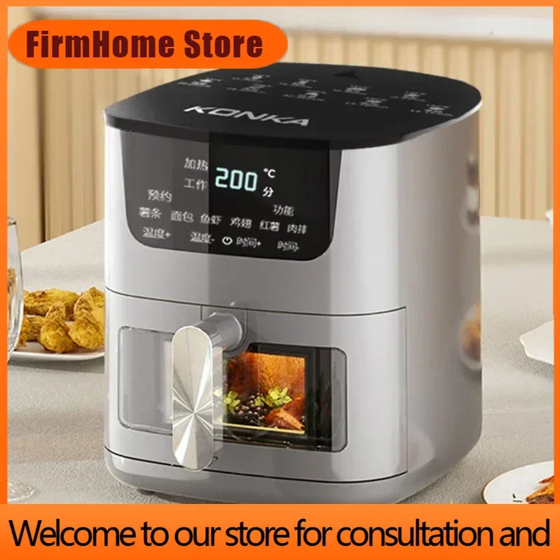 FirmHome StoreKonka Visual Air Fryer Fully Automatic Oven Electric Fryer Household Multi-function Smart Fritadeira Eletrica Air