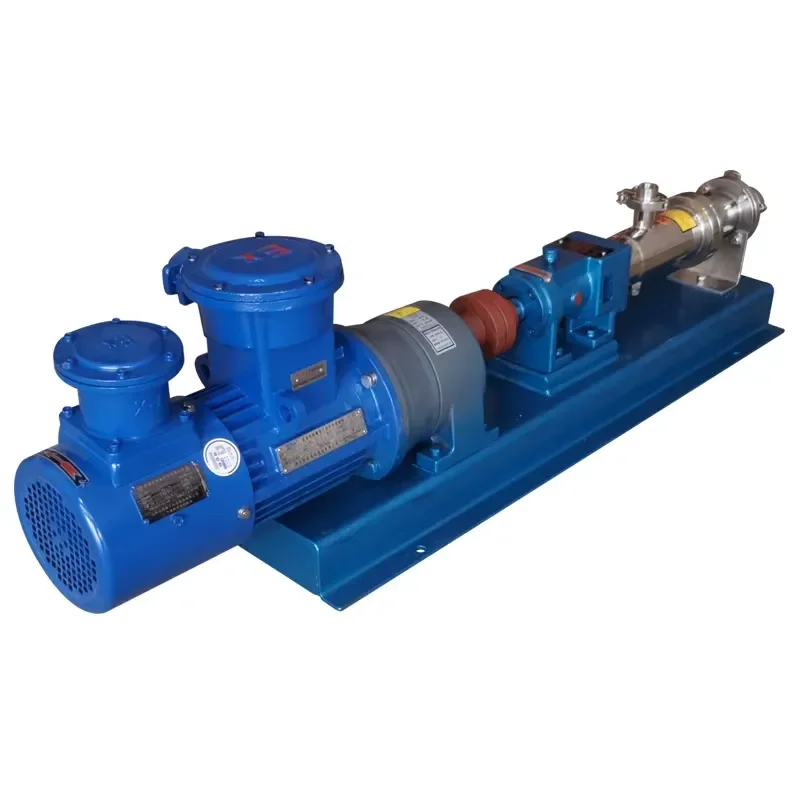 Single screw pump stainless steel high viscosity volumetric pump for conveying honey, concrete, sludge and thick fluids