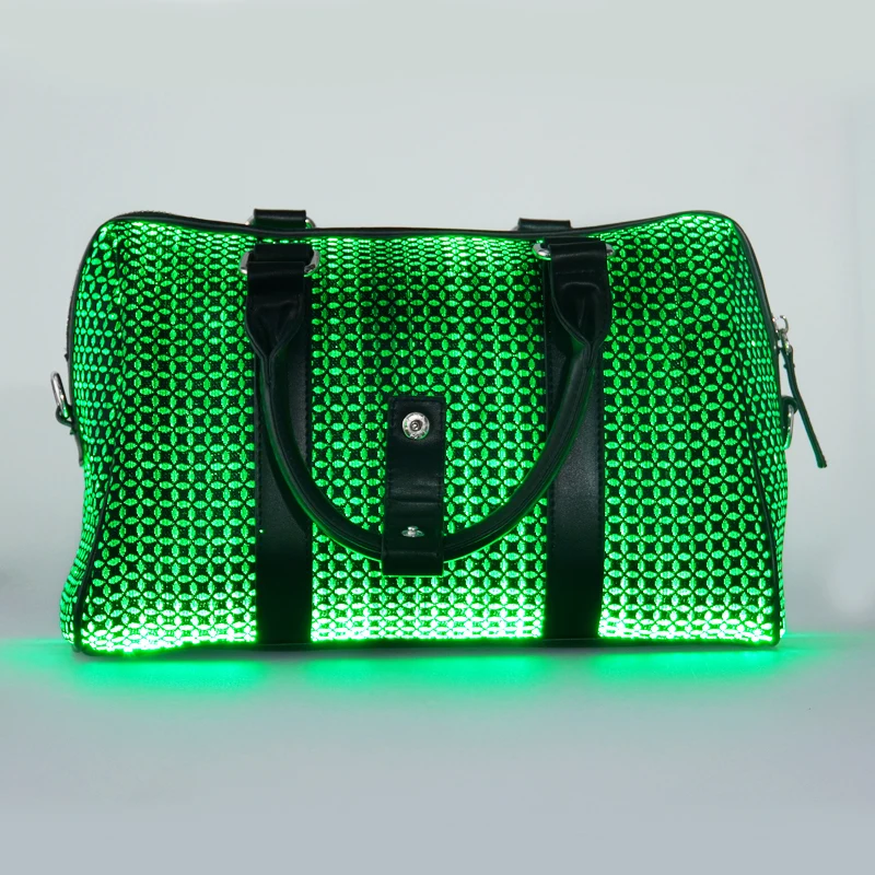 LUMISONATA-Sac de Voyage Glow-in-the-Dark Chic, à Bandoulière, en Fibre Optique, Décontracté, à la Mode, pour Femme et Homme