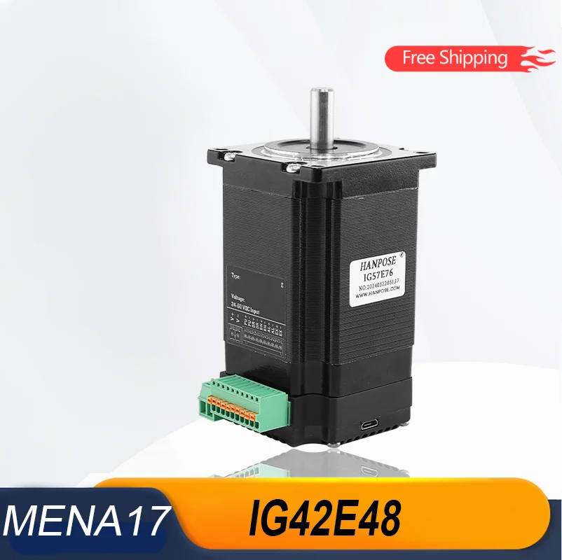 

2.8A 1.89N.M IG57E76 NEMA23 Integrated closed-loop stepper drive Industrial automation, medical technology, robotics technology