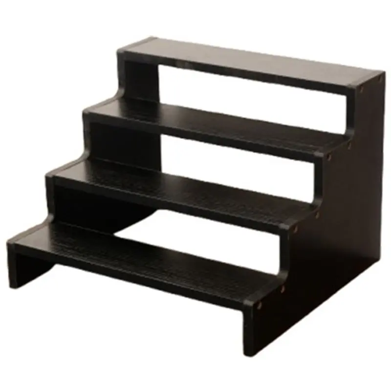 AB41-Cologne Organizer For Men, 4 Tier Wooden Cologne Display Stand, Waterproof Anti-Slip Perfume Shelf Riser, Wood