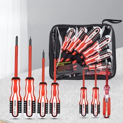 Insulated Screwdriver Cross Shaped Bag Household Maintenance Electrician Anti Electric Combination Screwdriver