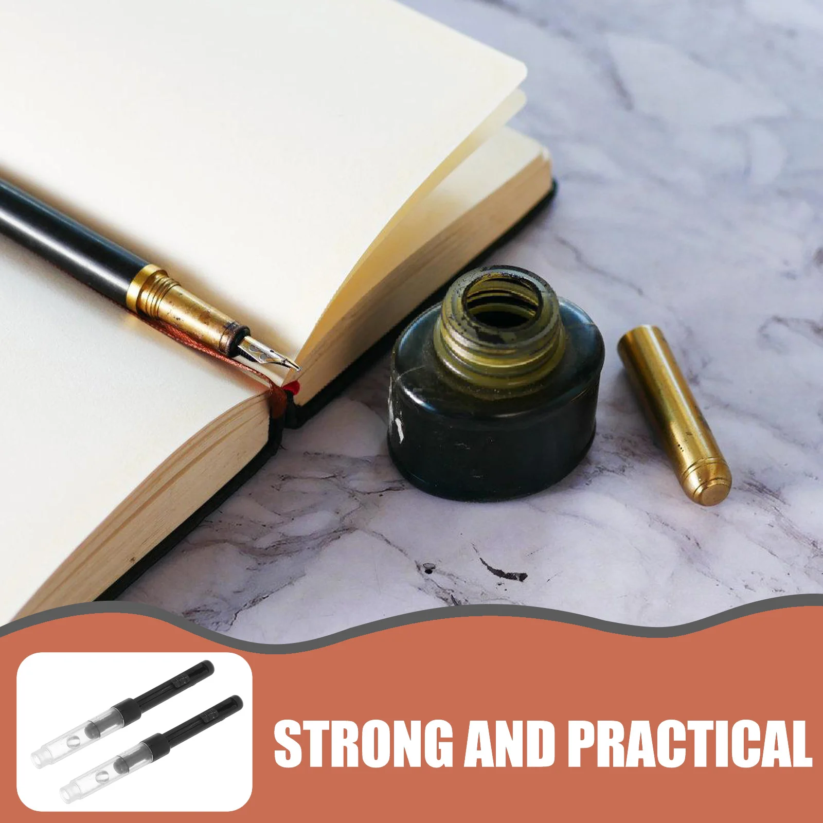 50 個ユニバーサル万年筆インクコンバーターツイストメカニズム詰め替え可能なプランジャー、ボトル入りインク用万年筆男性用