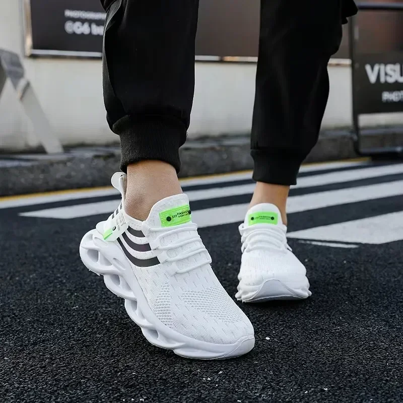 أحذية رياضية صيفية قابلة للتنفس للرجال والنساء أحذية زوجين غير رسمية ممتصة للصدمات وتخزين المؤقت والسفر والركض البطيء أحذية سميكة سوليد #5