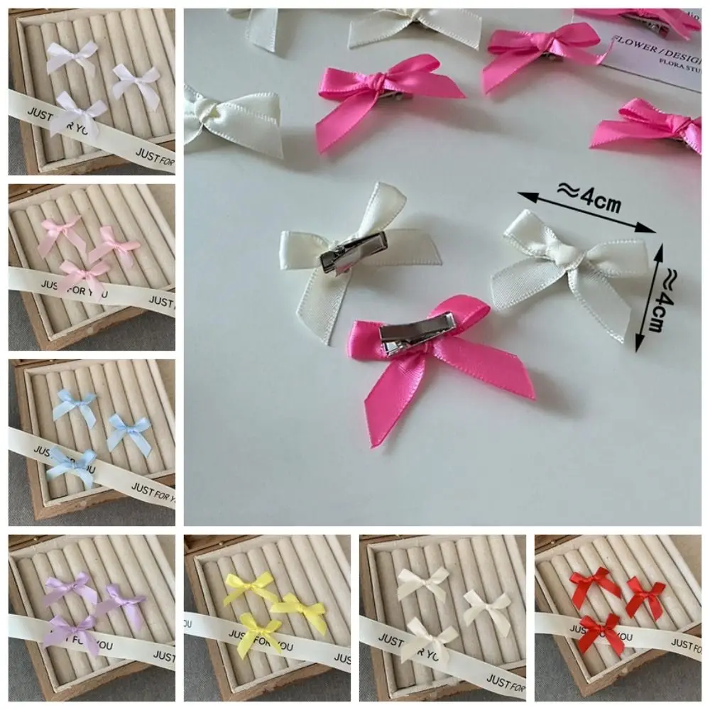 

10pcs Cotton Doll Accessories Bowknot Cotton Doll Hair Pins Mini DIY Doll Wig Clips Cute 4cm Mini Hair Clip Birthday Gift