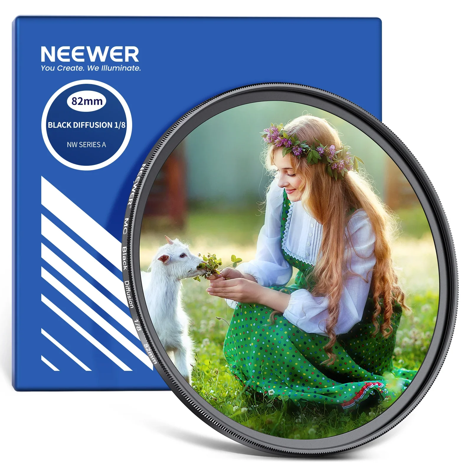 NEEWER 1/4 Black Mist Diffusion Camera Lens Filter 40.5/43/4