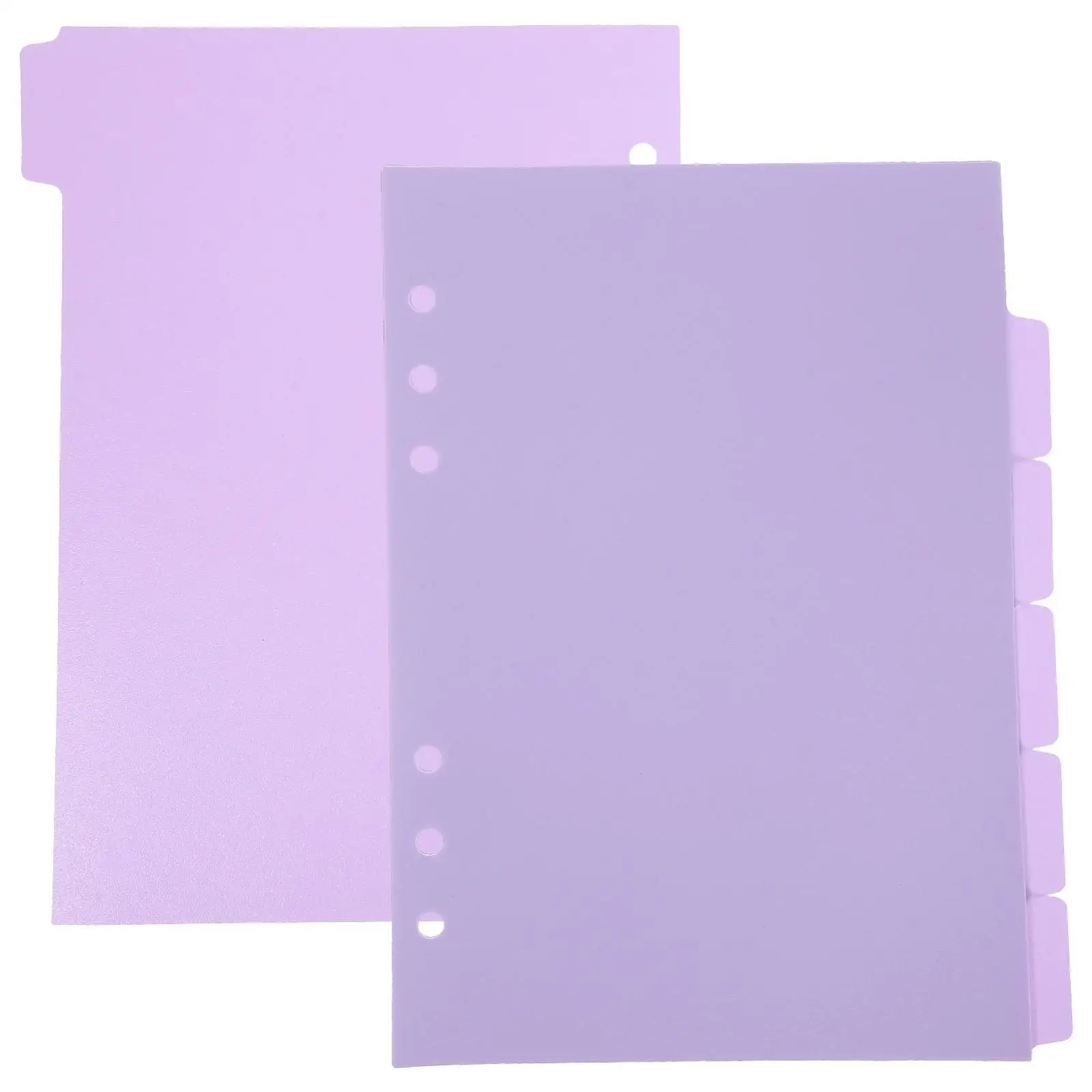 6 Pcs Binder Dividers Tabs PP Material 3 Hole 6 Hole Binder Page Dividers Page ganizers Office School Work Accessories