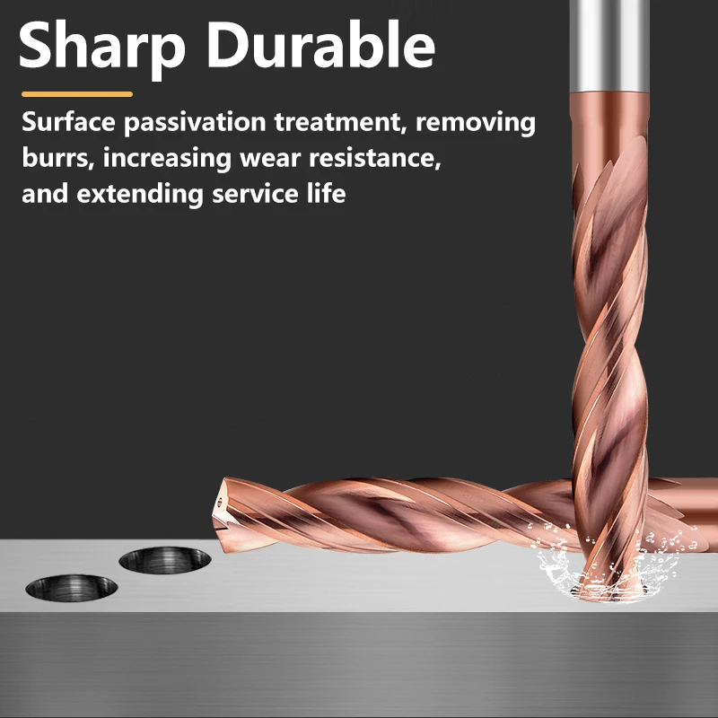 

Carbide Drill Bit 3-14mm With Inner Through Coolant Hole For Steel Efficient CNC Tool Tungsten Steel Internal Coolant Drill Bit