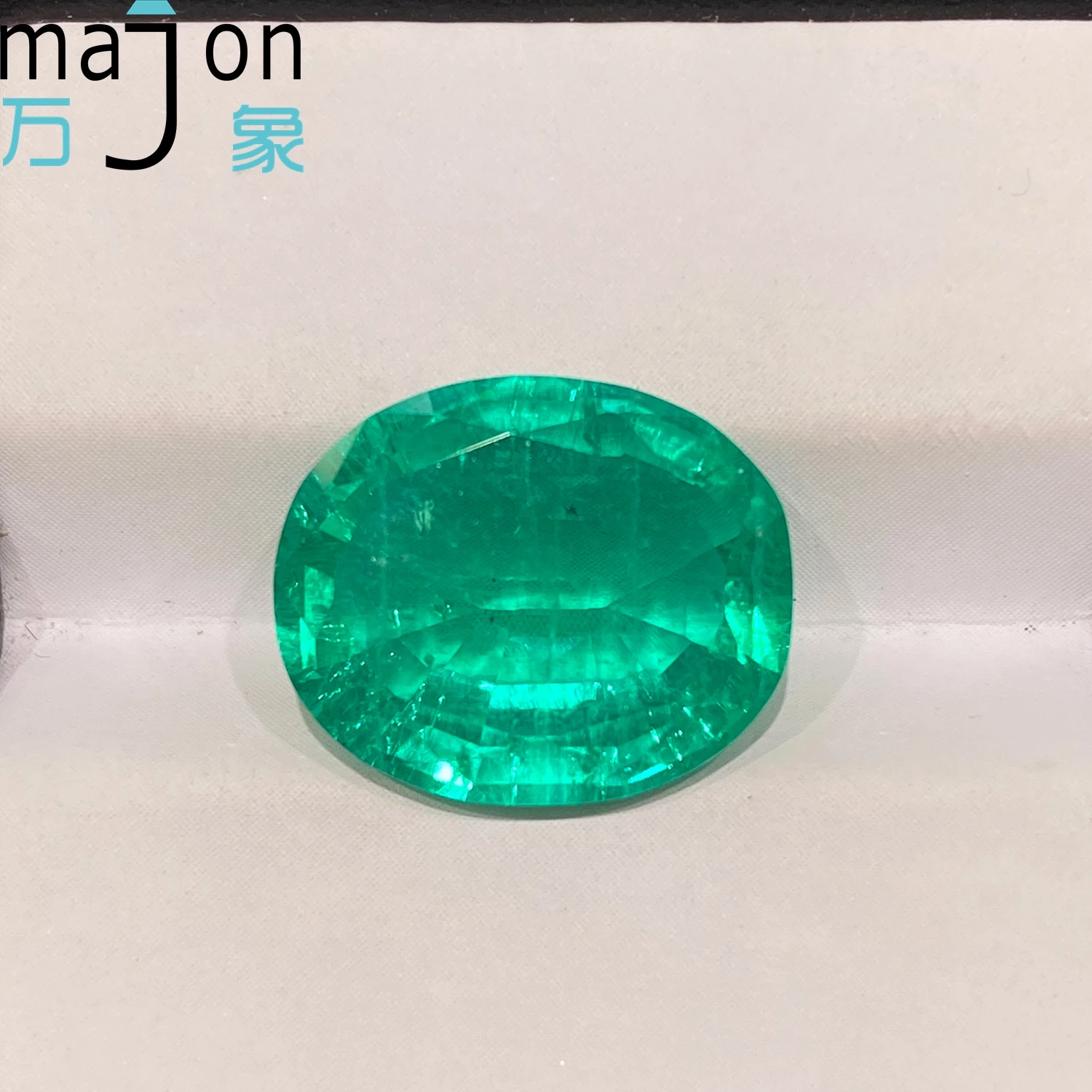 

6CT овальной формы, выращенный в лаборатории изумруд, свободные драгоценные камни, синтетический изумруд Колумбии с сертификатом AGL для ювелирных изделий