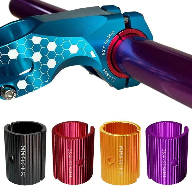 Bicycle Handlebar Adapter 25 4 to 31 8mm 31 8 to 35mm Aluminum Alloy Stem Spacer Variable Diameter Sleeve