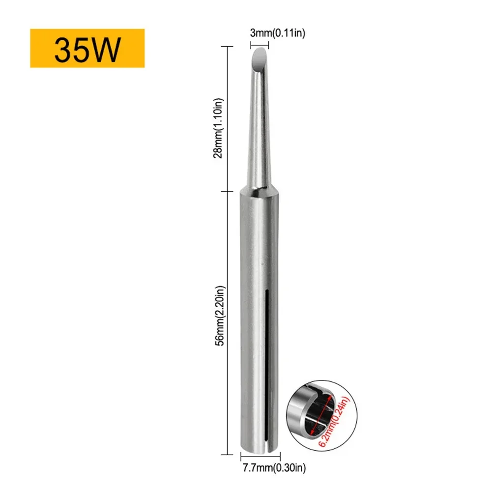 I 20W 35W 50W Soldering Iron Tip Silver Spare Parts Welding Replacement Accessories Equipment Heated Soldering