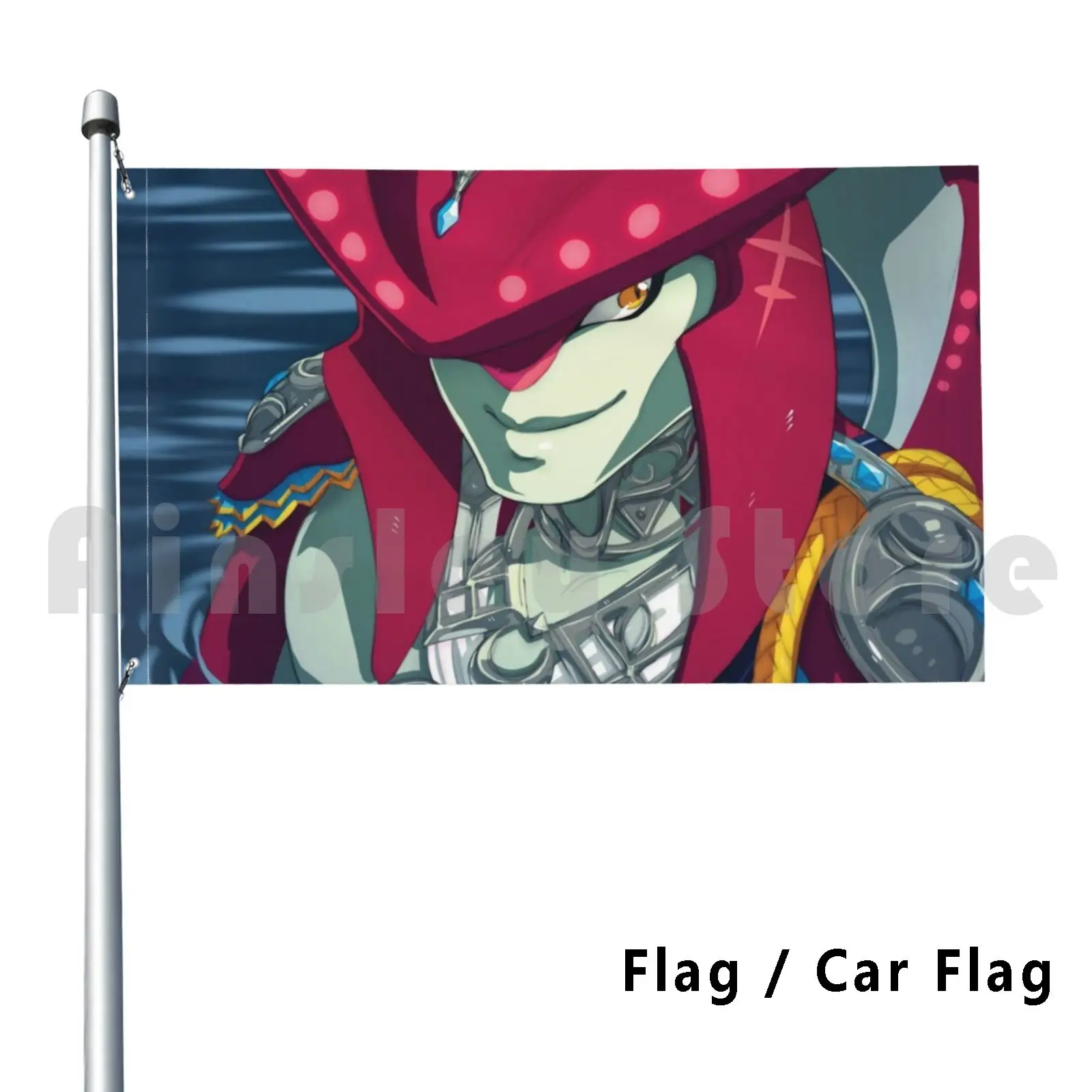 My Prince ! Outdoor Decor Flag Car Flag Zora Sidon Shark Husband Pretty Handsome Furry Breath Of The Wild