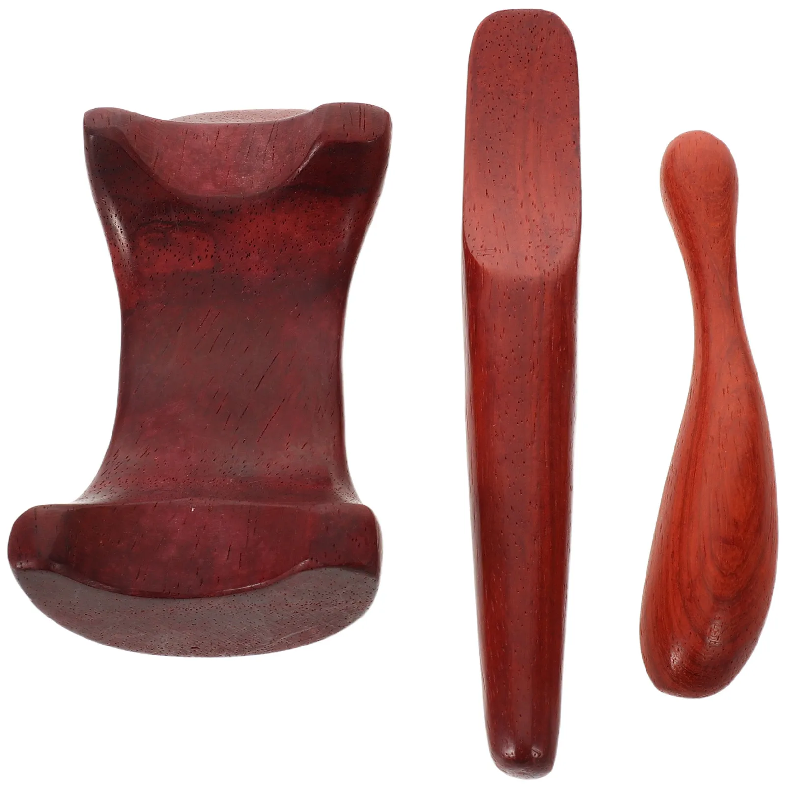 

3Pcs Wooden Massage Gua Sha Tool Natural Smooth Face Body Massager Facial Scraping Stick Muscle Relaxation Neck Hand Leg Foot