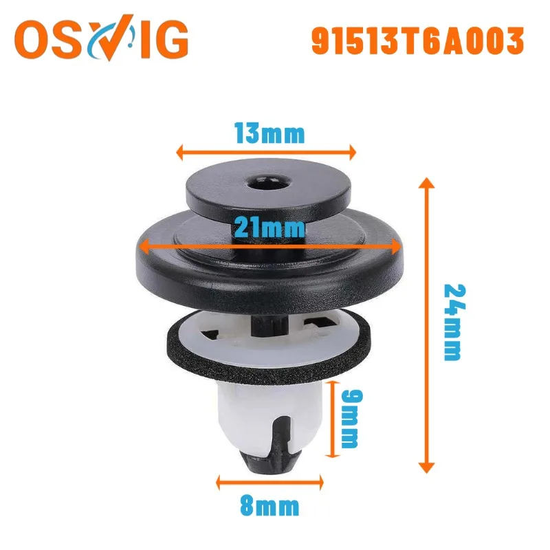 

20PCS 91513T6A003 91513-T6A-003 Fixing clips for the tailgate panels of Honda Odyssey, Civic and Fit cars