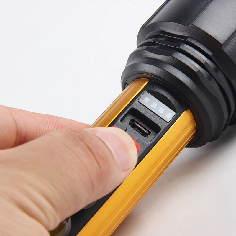 Flashlight USB Charging Power Display Cob Side Lamp Outdoor Remote Flashlight Searchlight For Camping