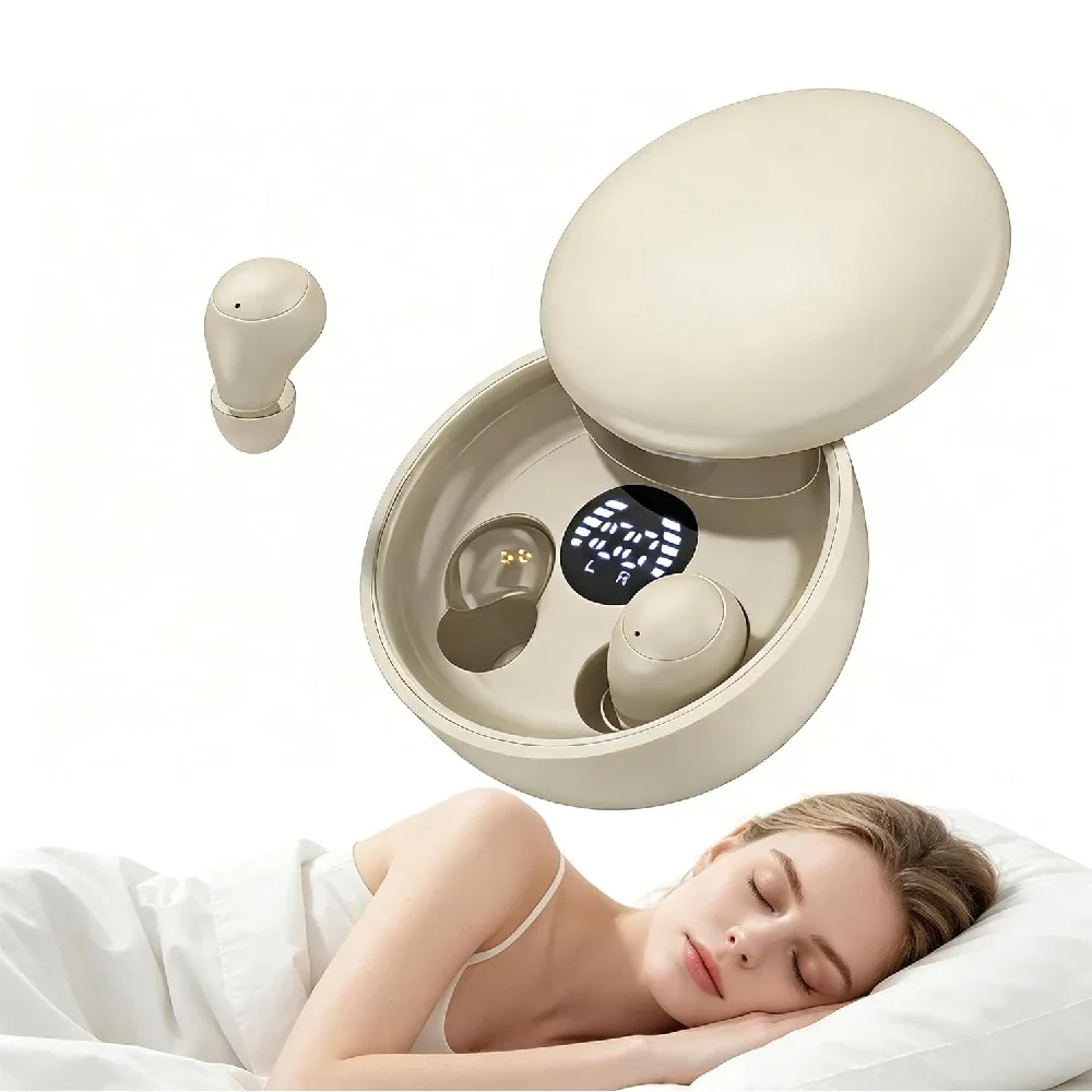 Bluetooth 5.4 Earphones Invisible Sleep Earbuds Wireless in-ear Headphones HiFi Stereo Noise Reduction Hedsets