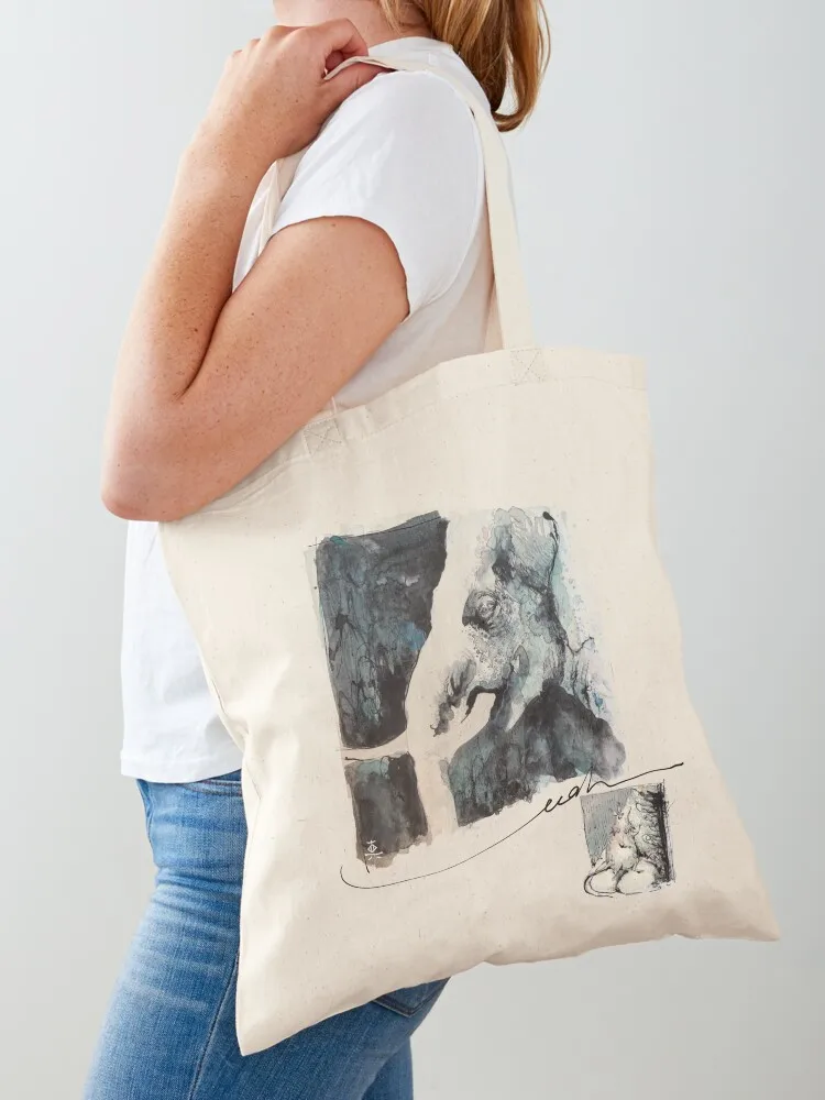 

Mr. Elephant and Mr. Mouse Tote Bag Handbags women reusable grocery bags Custom bag shopping bag logo