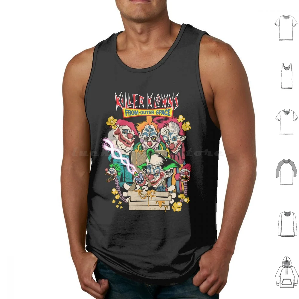 Retro 90s Killer Klowns Tank Tops Print Cotton Killer Klowns Killer Klowns From Outer Space Movies Outerspace Rudy Shorty