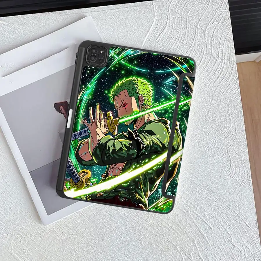 

OneS P-ieceS Roronoa Zoro Holder Cover Tablet Case For iPad Air 4 5 M3 M2 1 2 M4 11inch Mini 6 7 Pro 2025 Pro 11th 10th 9th 8th