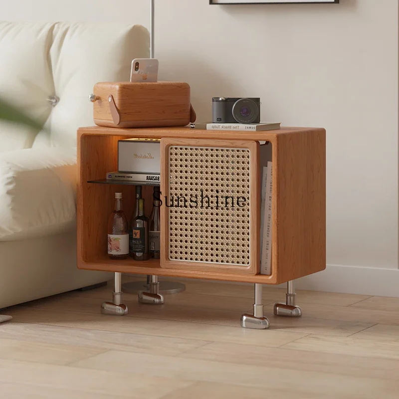 

Solid wood puppy sofa storage living room bedside fun rattan storage small bookcase