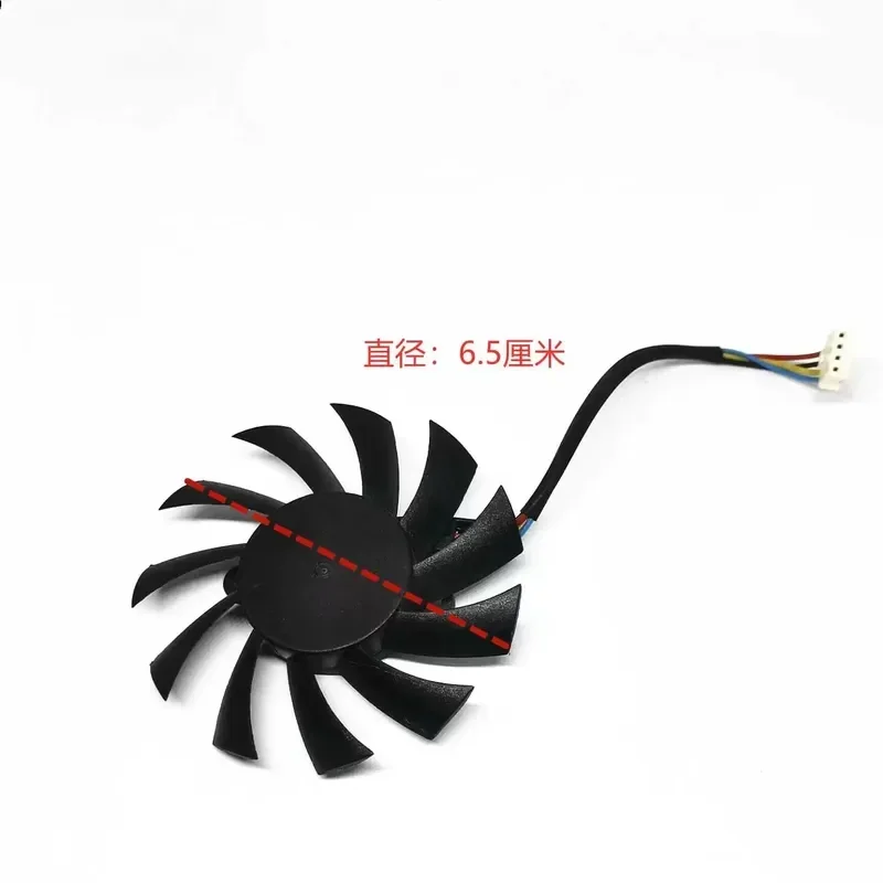 Graphics Card Fan for YY7010L05B with 6.5 cm Diameter and 3.4 mm 3.2 mm 1.3 mm Hole Spacing 5V 4 Pin