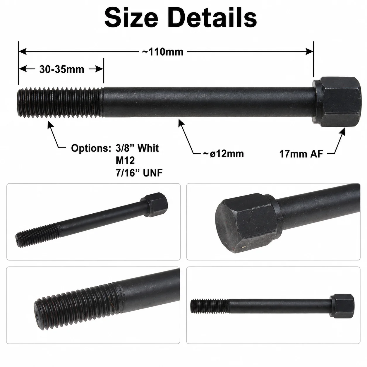 Milling Drawbar Tie Screw Steel for SIEG X2 210 Grizzly G8689 JET JMD 1L Craftex CX605 Mr Meister Little Milling 9 Clarke CMD300