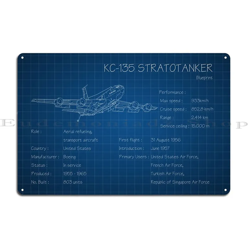 Kc 135 Stratotanker Metal Sign Bar Garage Wall Decor Printing Designing Tin Sign Poster