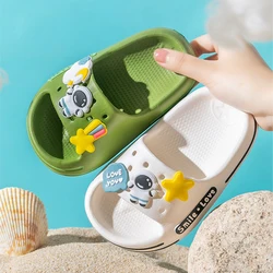 Spaceman Slippers For Children Home Indoor Slides Cute Astronaut Anti-Slip Bathroom Baby Outdoor Sandals For Boys And Girls