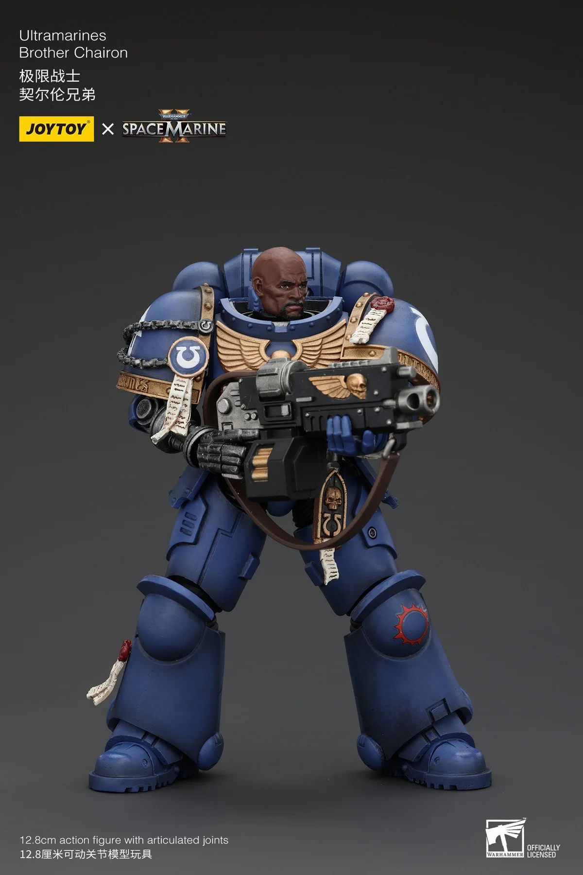 JOYTOY Warhammer 40K 1/18 Uitramarines Lieutenant Titus Sergeant Gadriel Brother Chairon Actionfigur Mini Soldat Modell Spielzeug