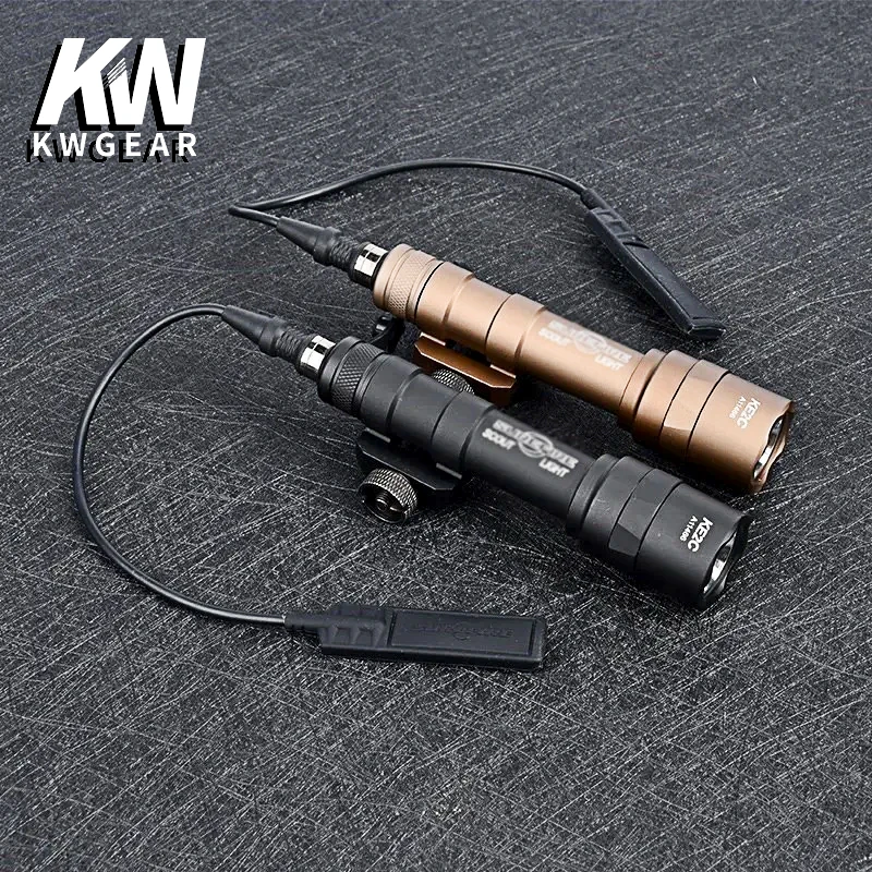 WADSN Surefir M600 M600C M600U Airsoft Powerful Flashlight Tactical Torch Scout Rifle Gun Weapon LED Light Dual Function Switch