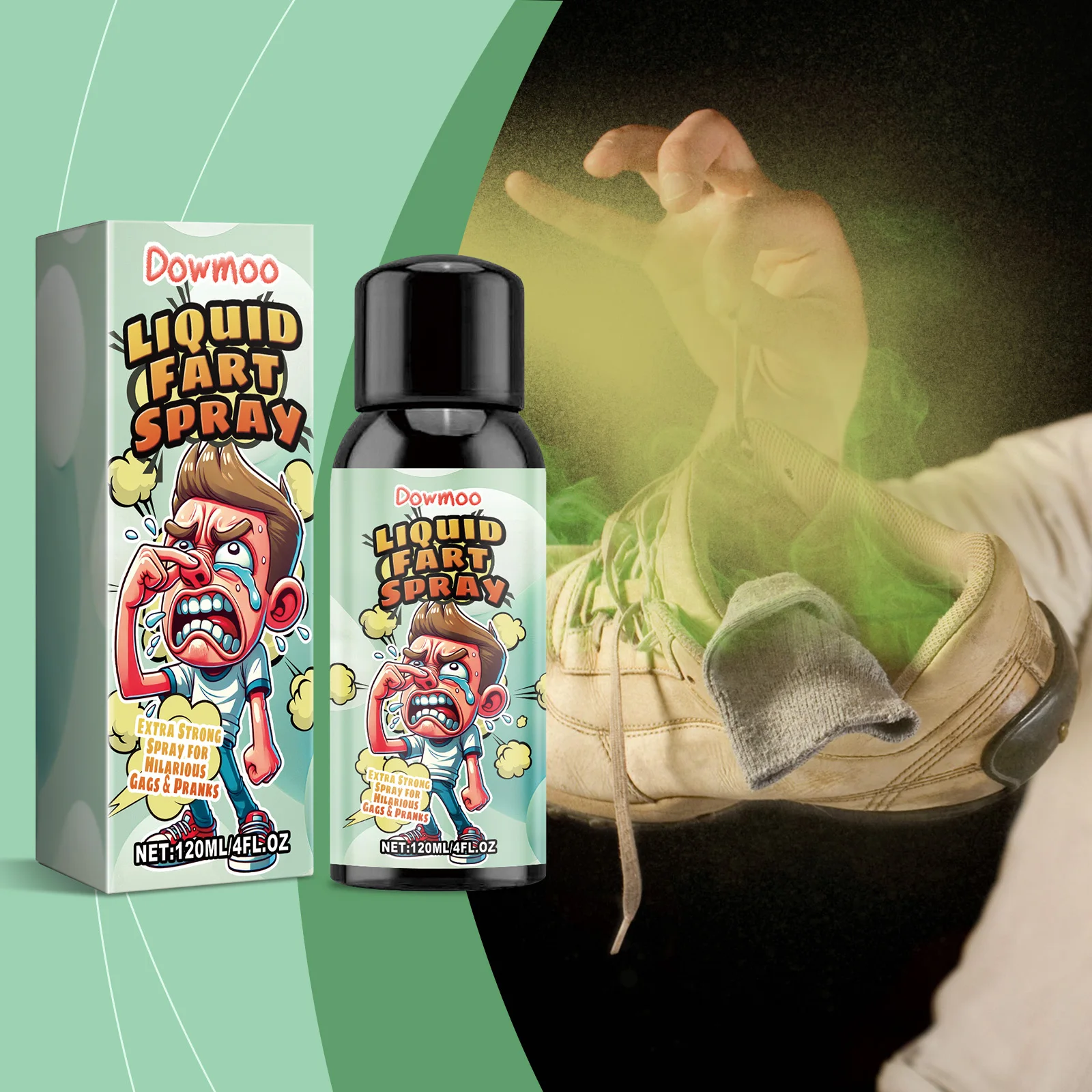 Dowmoo Liquid Fart Spray – Fake Poop Scent, Extra Potent Pungent Stench, Anal Fecal Odor, Novelty Prank Toy, Stinky Atmosphere