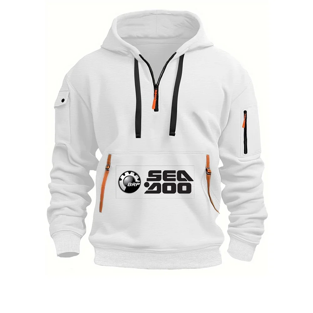 BRP Sea Doo Seadoo Moto Logo Print 2026 Spring Autumn Men's High Quality and Durable Constant Temperature Comfort Hoodies Coat