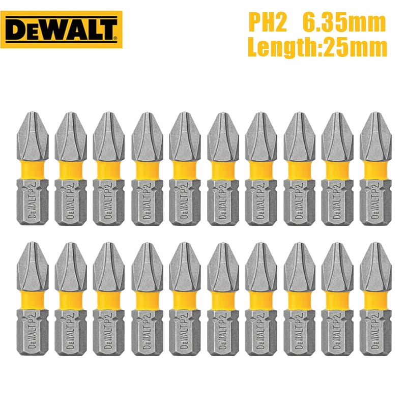 DEWALT Makita Original Shockwave PH2 25mm Series Electric Screwdriver Bits HSS Impact Drilling Bits Set Power Tools Accessories