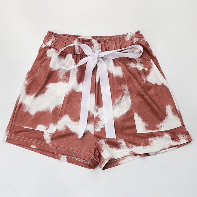 Women's casual loose tie dye shorts for summer 2025 new women's clothing